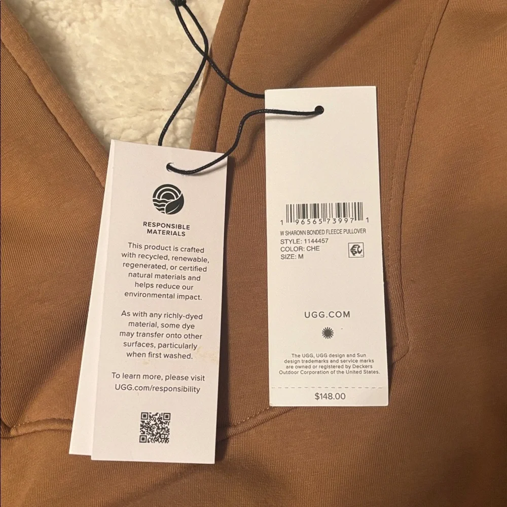 UGG Women’s Medium Sharonn Bonded Fleece Pullover Hooded NWT - Picture 6 of 6